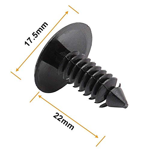 Manshu 200 Pcs Car Plastic Trim Boot Rivets Push Clip Fastener, 6.4Mm Hole Push Retainer Bumper Fender Shield Clips, Automotive Plastic Push Pins Bumper Clips, Car Plastic Rivets Retainers Screw. #TOP3