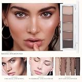 BelleVive Neutralna paleta cieni do powiek w kolorze cielistym, brązowym, 5 kolorów z aksamitnym matowym wykończeniem, chłodne, stonowane cienie do powiek, cienie do powiek, naturalny makijaż na co