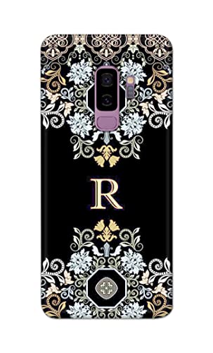 Image of PRINTFIDAA Name II Initial II Letter Floral Pattern Alphabet R Printed Designer Hard Back Case Cover for Samsung Galaxy S9 Plus, G965F, G965F /DS, G965U, G965W, G9650 -(SF) MVN1007