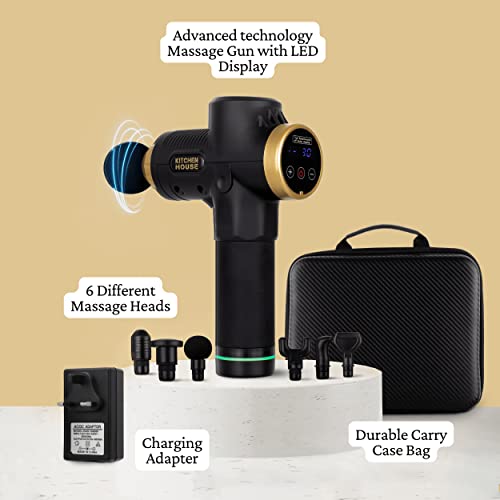 Image of Powerful Deep Tissue Percussion Massage Gun | Portable Body Massager for Pain Relief | Massage Machine | Back & Leg Massager (Enigma)