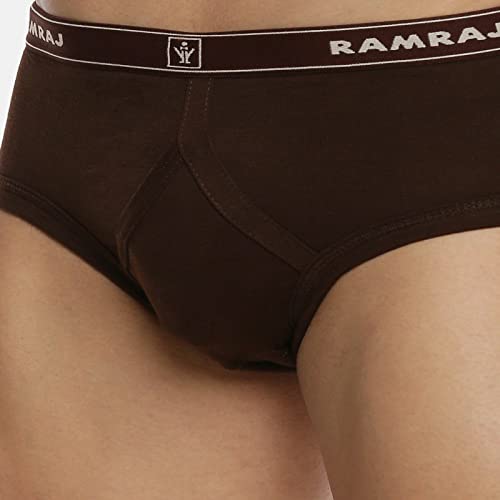 Image of RAMRAJ COTTON Men Pack Of 4 Solid Cotton Briefs | Soft Stretch Outer Elastic Waistband | Comfortable Daily Innerwear