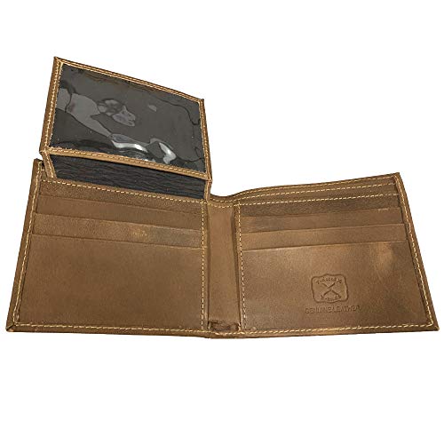 Twisted X Brown Leather Wallet with Turquoise X (Bifold)3