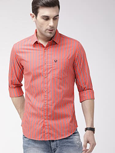 Image of The Indian Garage Co Men Slim Fit Abstract Printed Full Sleeves Spread Collar Casual Shirt