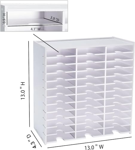 Image of Krafetto 36 Grids Ink Pad Storage Rack, Wall-mountable Stamp Pad Organizer Holder Compatible with Standard Size Ink Pads(Grid Size 4.1 inch W x 3.9 inch D x 0.9 inch H)