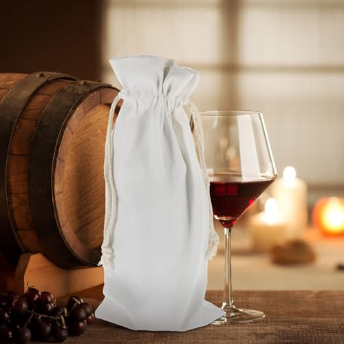 Bolsas de lino para botellas de vino con cordón: transporta tus botellas de forma segura 7