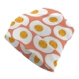 TZTTZT Lustige Fried Egg Beanie-Mütze für Herren und Damen, Herbst-Wintermütze, warm, Unisex, mit...