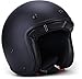 Produktbild Rebel R9 Motorrad-Helm Roller-Helm, ECE Fiberglas SlimShell Tasche, M (57-58cm), Matt Schwarz