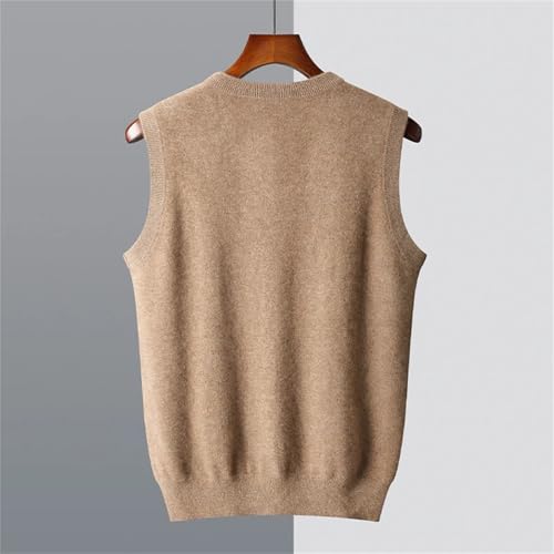 Men's Winter Thickened Wool Vest Merino Wool Casual V-Neck Knitted Sleeveless3