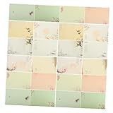 Papier à lettres kraft vintage : convient pour copier des poèmes, laisser des messages, trier des notes, des lettres, etc., mini papier à lettres vintage