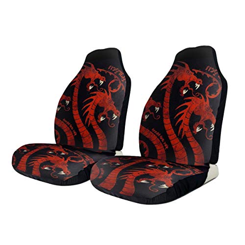 Xingalways Game of Thrones Car Seat Covers Set of 2 Front Seats Vehicle Seat Protector Car Mat Covers Auto Accessories