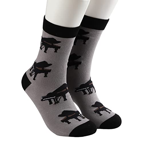 MBMSO 2 Pairs Keep Calm and Play Piano Socks Pianist Gifts Musician Socks Piano Lover Player Gifts Piano Recital Gifts3