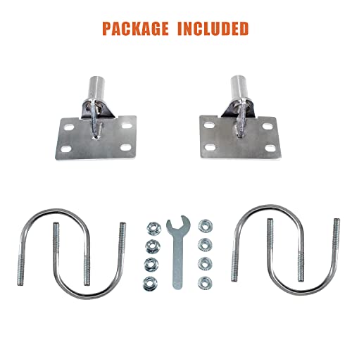 Wdwlbsm 2 Pack Wall Mount Gate Hinge Wood Fence Link Gate Hinge, Heavy Duty Chain Link Fence Gate Post Hinges, 5/8" Hinge Pin, For 1-1/5" To 2" Od Post/Pipe, Stainless Steel #TOP4