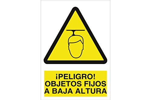Plimpo Señal Poliestireno 297X210Mm. ¡Peligro! Objetos Fijos A Baja Altura En Oferta Cofan A16Pl297210 Señal Poliestireno, 297 X 210 Mm