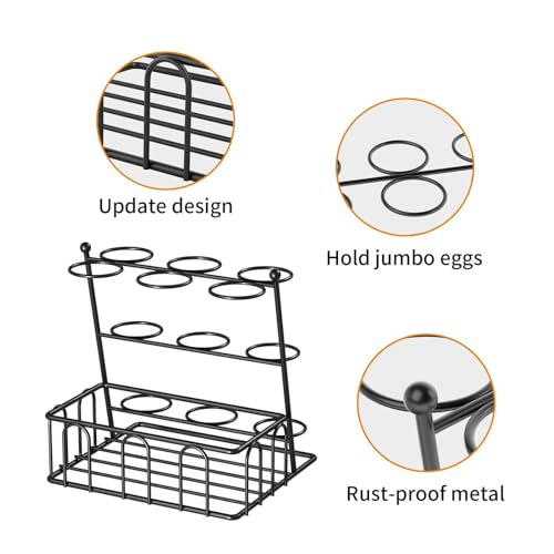 Cesta organizadora de huevos para cocina con soporte decorativo de gran capacidad 7