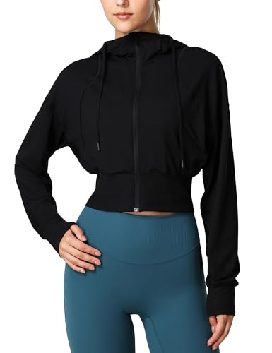 Veste de sport à capuche icyzone en tissu premium élastique et durable