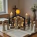 WANCHIY Nativity Set Indoor Christmas Decoration- 13 Pieces Nativity Scene with Manger for Nativity Scene Indoor Use, The Nativity Story Figures- Christian Religious Nativity Sets & Figures (Classic)