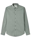Springfield MICROPRINT Easy Care Strech Shirt Camisa, Verde, M para Hombre