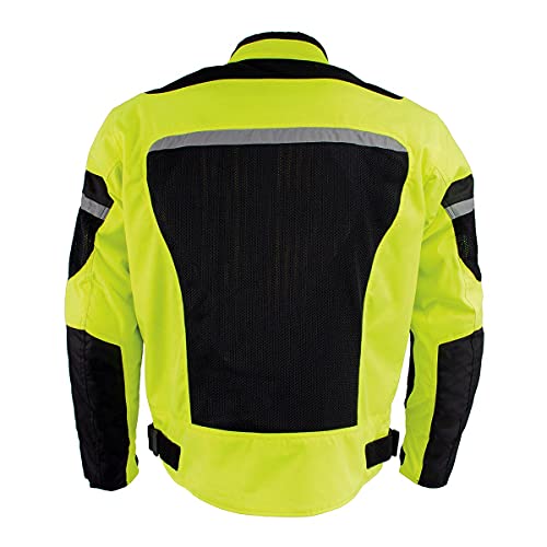 Image of Milwaukee Leather Men's CE Armored All-Season Motorcycle Jacket - 4X-Large | All Seasons, Impact Protection ,Textile Racer Design, Vented