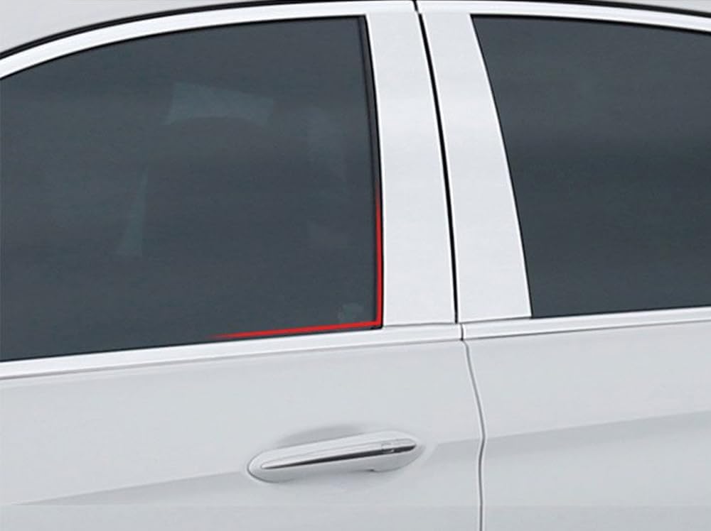 Car Accessories Fit for Toyota RAV4 2014-2018Car Middle Window Pillar Trim Cover Stainless Steel (Silver) 10 PCS