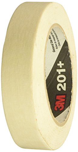 3M 70006745494 201+ General Use Masking Tape, 94 In. W X 60 Yd, Tan-1028589, 1 Inch X 60 Yards, Tan #TOP26