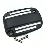 SMT-Black Grooved Front Brake Master Cylinder Fluid Reservoir Cap Compatible With 2007-2015 Harley Davidson Electra Glide Road [B019GY0U3M]