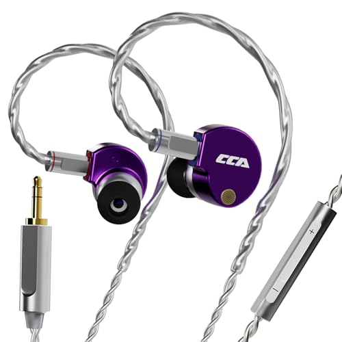 Image of CCA Phoenix in-Ear Monitor Headphones, Dual-Magnet Dynamic Driver IEM with HiFi Clear Sound & Deep Bass, Full-Metal Professional Gaming Earbuds for Musicians, Singers, and Audiophiles(3.5mm Plug)