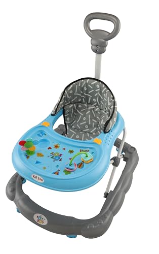 Image of Toyzoy Kidzoo Lite Foldable Baby Walker with Adjustable Height for Kids|Boys|Girls Age 9 Months Plus, TZ-308 (Blue)
