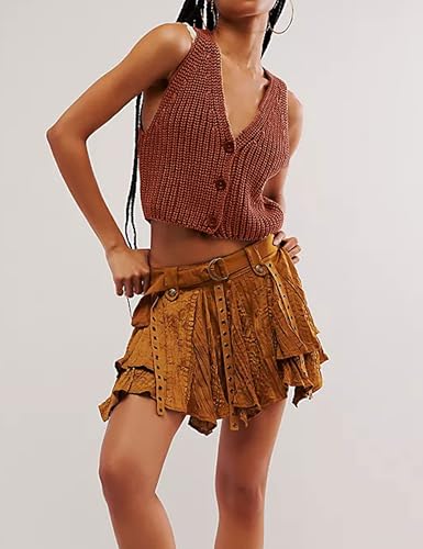 Womens Cropped Sweaters Vest Button Down V Neck Knit Sleeveless Crop Sweater 2025 Summer Casual Tank Tops2