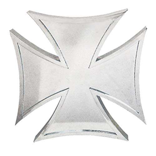 Image of GG Grand General 90050 4 X 4 Inches Chrome Plastic Iron Cross w /Studs