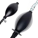 Cleanstream Inflatable Enema Plug with Hand Bulb, Hollow Core, Latex-Free Silicone, Flared Base, Adjustable Expansion, 4.5 Inch Length, Reusable Douches & Enemas Accessory