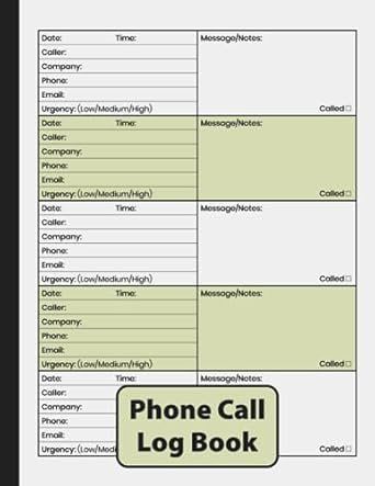Phone Call Log Book: Voicemails & Messages Recording Notebook (Over 500 ...