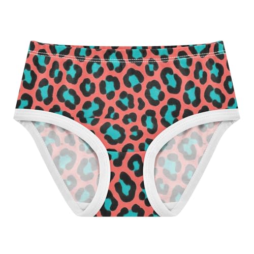 Joisal Cotton Girls Underwear Toddler Black Turquoise Leopard Print Girl Panties Cute Pattern Kids Briefs Undies 2t