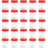 Urinbecher mit Schraubdeckel, 25 Stück 120 ml Probenbecher, Urinprobenbecher, Probenbehälter, Urin Behälter für Basteln, Medizin, Urinproben