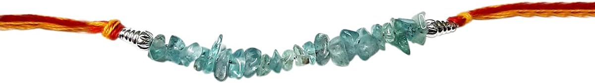 9Dzine Chips Stone Rakhi for Brother/Bhai/Bhaiya Reiki Healing Crystal Rakhi for Men and Women