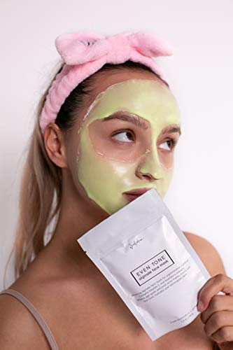 SmoRodina Even Tone Alginate Face Mask with Vitamin C and Bearberry Extract, 3 Treatments, Naturally Controls Pigmentation and Dark Spots, Removes Redness and Acne Marks, Gives Instant Freshness