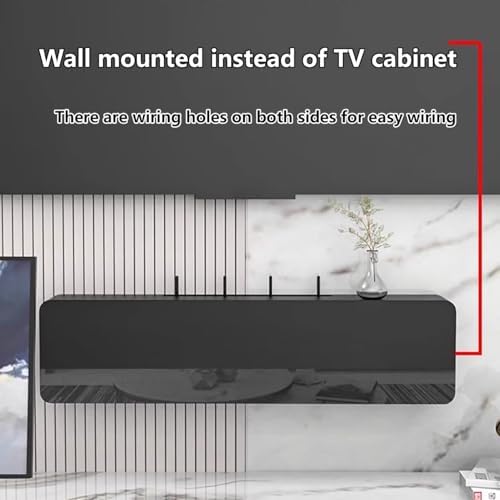 TABOJS Soporte Flotante para TV: Parte Trasera Hueca para claridad de señal, decodificadores de Cable y Consolas de Juegos, Muebles de Entretenimiento en el hogar