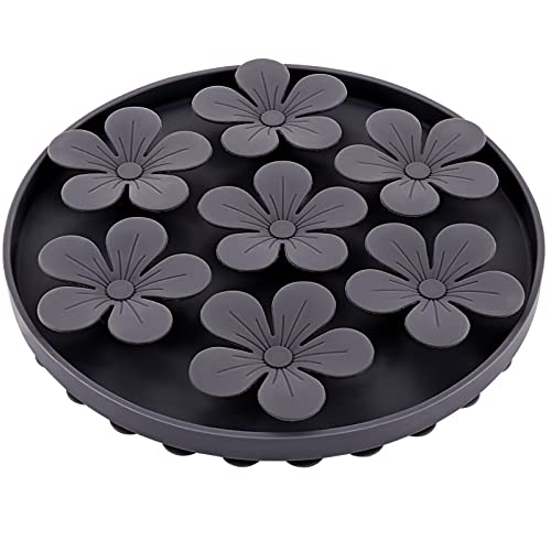 Doweiss Slow Feeder,Cat Help Slow Down Eating Speed Cut Flower Silicone Rubber Cute Slow Feeder for Puppy/Cat/Dog