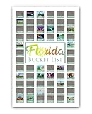 Destinations Trekked Florida Scratch Off Poster; Bucket List; Florida Housewarming Gift; Travel Map; The Sunshine State; Miami, Orlando, Tampa
