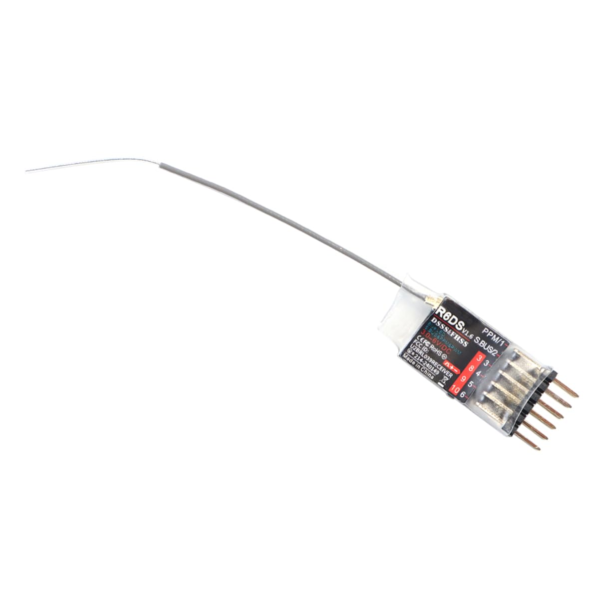 Récepteur RC R6DS 2,4 GHz 6 canaux SBUS/PWM/PPM pour drones et avions à voilure fixe, compatible avec AT9S/AT9S Pro/AT10/AT10II
