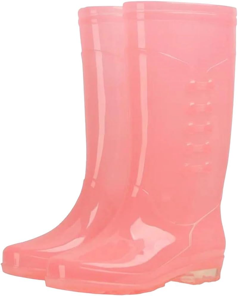 Women's Tall Clear Rain Boots Fashion Anti Slip Waterproof Durable Water Shoes For Adult Garden And Festival