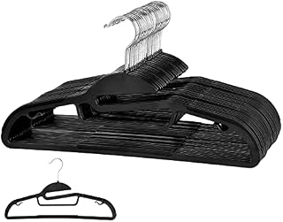 Rainberg 30 Pack Coat Hangers, Premium Quality Plastic Suit Hangers, Heavy Duty, S-Shaped Opening, Non-Slip, Durable, 0.5 cm Thick, Slim Space Saving, 360º Swivel Hook