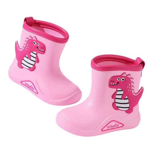 IWIHMIV Baby Rain Boots Rainboots for Toddlers Boys Rain Boots Non Slip Girls Rubber Easy-On Water Shoes