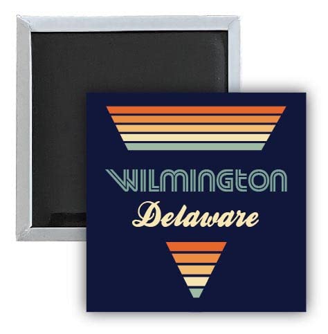 Wilmington Delaware 2.5 x 2.5-Inch Fridge Magnet Retro Design Wilmington Delaware 2.5 x 2.5-Inch Fridge Magnet Retro Design