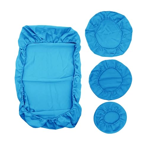 Perfk 4X Dental Chair Covers Full Dental Chair Seat Cover Massage Bed Cover Dentists Equipment Sleeves Multipurpose Protective Case, Light Blue