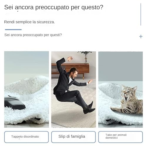 Zuasdvnk Cinta para alfombras, pinzas antideslizantes para alfombras - Almohadillas para alfombras lavables reutilizables de 4/8 piezas, adhesivos para alfombras, protector de alfombra con mango de PU - imagen 4