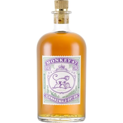 Monkey 47 Barrel Cut Schwarzwald Dry Gin – Fein-süßlicher Ultra Premium Gin mit Fruchtnote und...