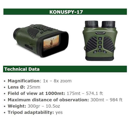 Binoculares digitales Konus KonusSpy-17 con zoom 1x-8x miniatura 5