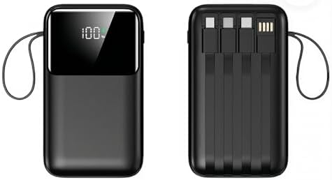 Power Bank 20000mAh Carregador Portátil Rápido 22.5W com 4 Cabos ...