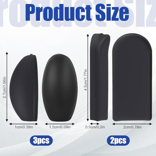 Image of 5PCS Saxophone Rubber Thumb Rest and Palm Key Risers, Black Silicone Finger Protector for Alto Tenor Soprano Sax Accessories