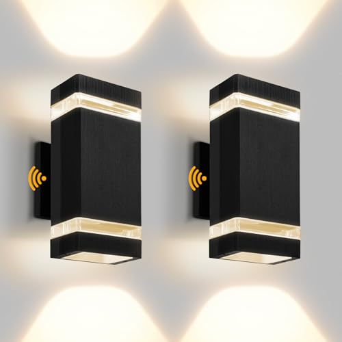 KOSTA Dusk to Dawn Outdoor Lighting, 3000K LED Square Outdoor Wall Light, Waterproof Exterior Lighting Fixtures for House Porch Patio and Garage,2 Packs by KOSTA - Used condition - US$48.26